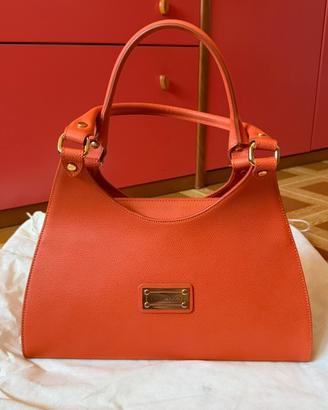 Borsa Avorio Nero arancione/corallo elegante