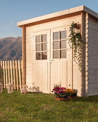 CASETTA IN LEGNO PORTA ATTREZZI CM 250X200