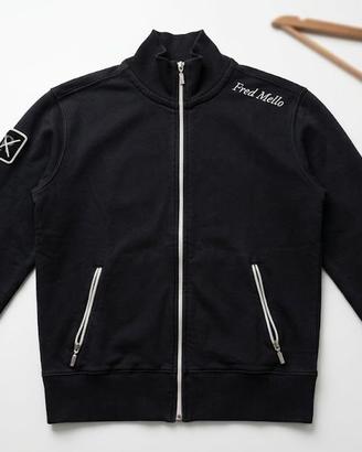 Felpa a zip Fred Mello colore blu taglia M