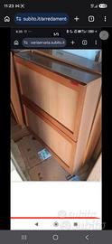Scarpiera mobili vari, forno, piastra, vetrina ecc