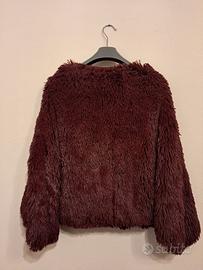 Mantella pelliccia borgogna