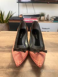Décolleté Fornarina vintage Y2K pied de poule