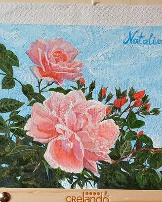 Quadro dipinto a mano con rose
