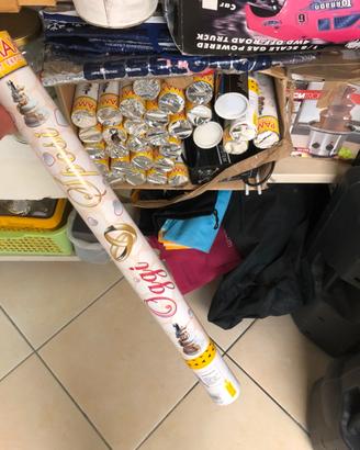Spara coriandoli festa sposi matrimonio bianchi
