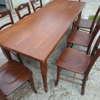 Tavolo completo di 8 sedie 