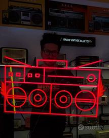 Neon LED Boombox Sharp GF-777 – personalizzabile