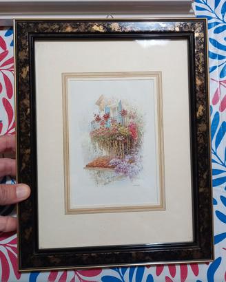 Quadro litografia paesaggio 
