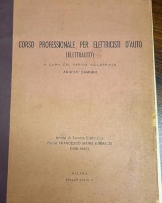 libro CORSO PROFESSIONALE PER ELETTRICISTI D'AUTO