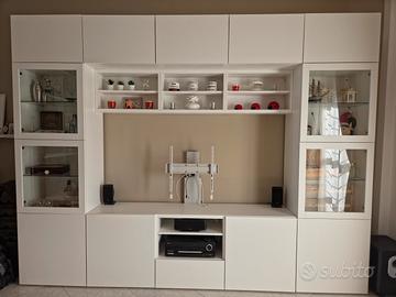 Parete attrezzata Ikea Besta 3 metri bianca