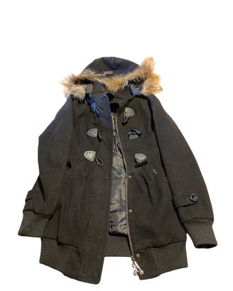 giacca pelliccia cappuccio felpa cappotto vintagee