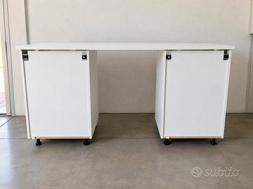 Bancone reception IKEA modulare bianco – 185 cm