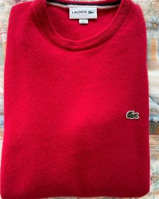 Maglione caldo Lacoste pura lana tg.3 S