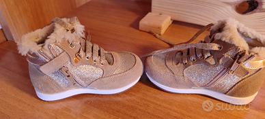 Scarpe Balducci bimba n.21 – oro/beige con pelo