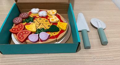Pizza giocattolo in legno, 27 pezzi 3+