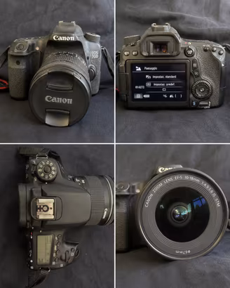 Canon eos 70D + obiettivi + zaino