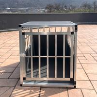 Trasportino in alluminio 85x65x71 cm (mai usato)