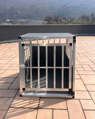 Trasportino in alluminio 85x65x71 cm (mai usato)