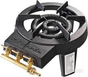 Kemper 104988 Fornellone in Ghisa, 3 rubinetti, 8,