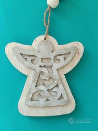 Fuoriporta decorazione per albero  legno angelo
