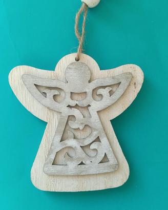 Fuoriporta decorazione per albero  legno angelo