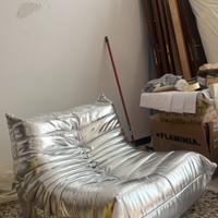 Poltrona Togo Fireside Chair Stainless Steel