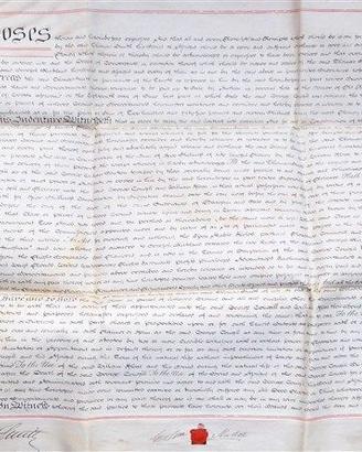 pergamena antica 1828 manoscritta