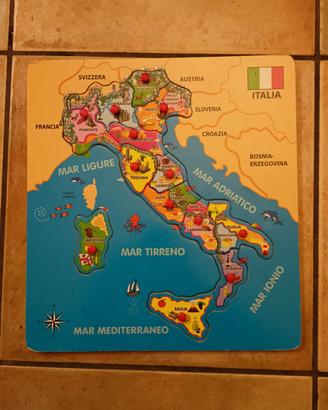 puzzle legno regioni italia