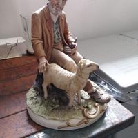 Centrotavola Capodimonte - pastore con pecora