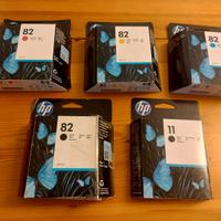 Cartucce HP originali 82 nero+colori e testina ner