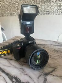 Nikon d 5100 + 2 obiettivi + flash Metz