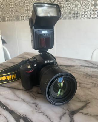 Nikon d 5100 + 2 obiettivi + flash Metz