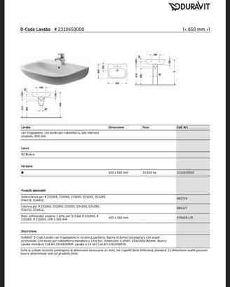 Lavabo bagno Duravit