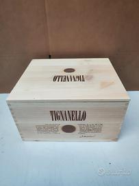 Cassa in legno per vino Tignanello ( vuota)