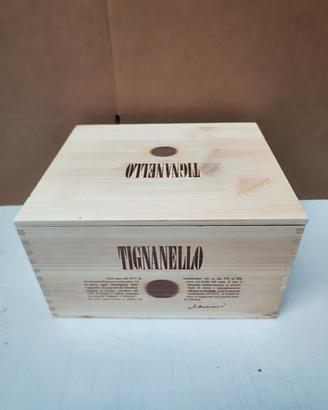 Cassa in legno per vino Tignanello ( vuota)