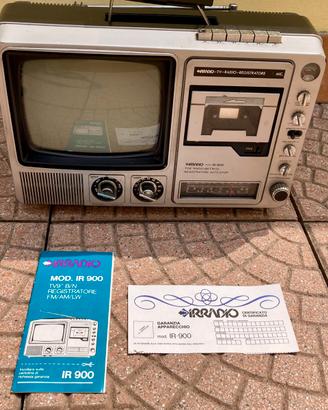 Raro TV RADIO CASSETTE Vintage IRRADIO anni 80
