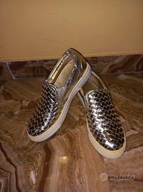 Sara Lopez Scarpe Oro Slip On n°38