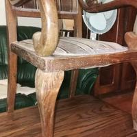 SEDIA - TIPO TRONO ANTICA CON PIEDI ZAMPA DI LEONE