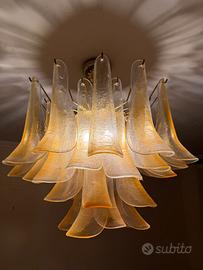 Lampadario Plafoniera Murano Vetro Petali 