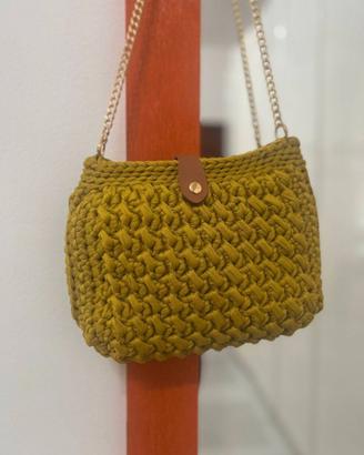 Borsa uncinetto - Senape