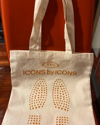Shopping bag in cotone Tods-icons by icons. Nuova!