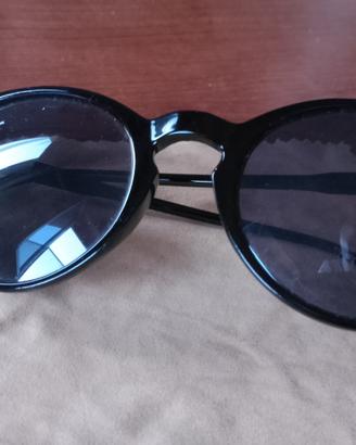 Occhiali da sole retrò Ray Ban Asbury neri rotondi