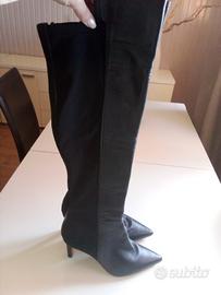 Stivali neri in pelle sopra il ginocchio Zign 