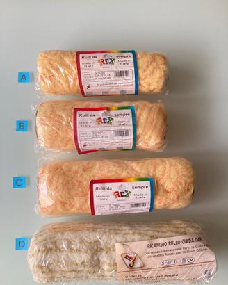 4 Rulli per pittura murale nuovi