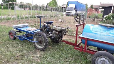 bcs falciatrice 4 ruote e carretto botte cisterna