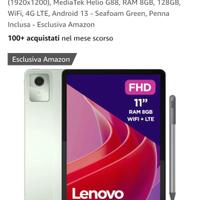 Lenovo Tab M11 8/128GB LTE, Penna, Cover,3Garanzia
