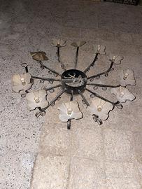 Lampadario antico a candelabro