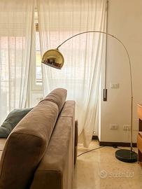 Piantana / Lampada da terra ad arco dorata