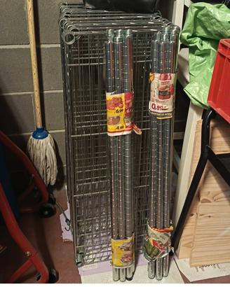 2 scaffalature metalliche 5x2
