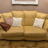 Divano 3 e 2 posti in verra pelle 