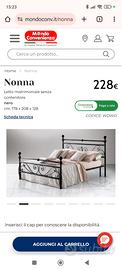 letto e comodini in ferro battuto
